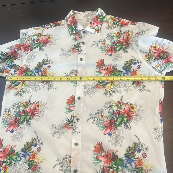 HAUPT Germany Men’s Cotton Floral Button Up Long Sleeve Shirt Size XL 17 1/2 - Picture 11 of 16